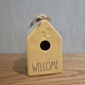 Rae Dunn Yellow WELCOME Birdhouse